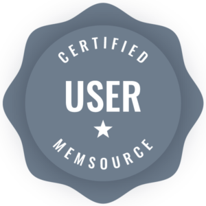 Certified Memsource User badge