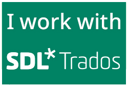 I work with SDL trados badge